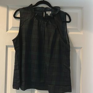 J Crew Black Watch Top